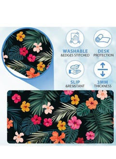 Generic Large Gaming Mouse Pad Palm Leaves Pretty  ,Extended Large Mouse Mat Desk Pad (70CM  x 30CM  x 2MM ) ,Stitched Edges Non Slip Mousepad for Computer ,Office ,Keyboard and Laptop  - Image 4