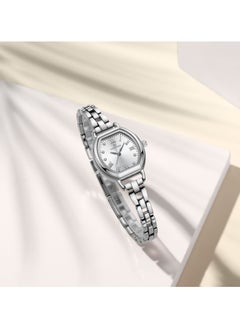 NAVIFORCE Elegant Women's Quartz Watch Classic Tonneau-Shaped Dial with Roman Numerals Stainless Steel Bracelet Sparkling Hour Markers Fashionable Timepiece for Everyday Wear and Special Occasions  - Image 4