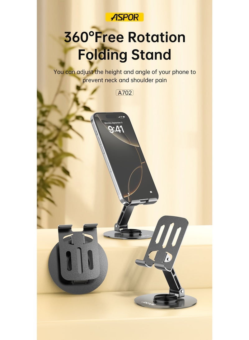 أسبور حامل جوال معدني ASPOR A702 – قوي، ثابت، وقابل للطي - Image 2