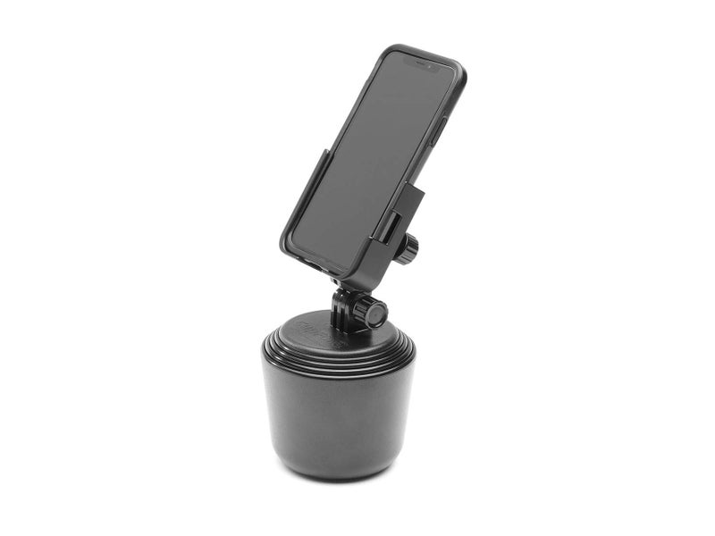 WeatherTech CupFone Two View – Adjustable, Universal Cup Holder Phone Mount Car & Truck Accessory – Best Design for iPhone & Smartphone Charging – Black Plastic Knobs - Image 4