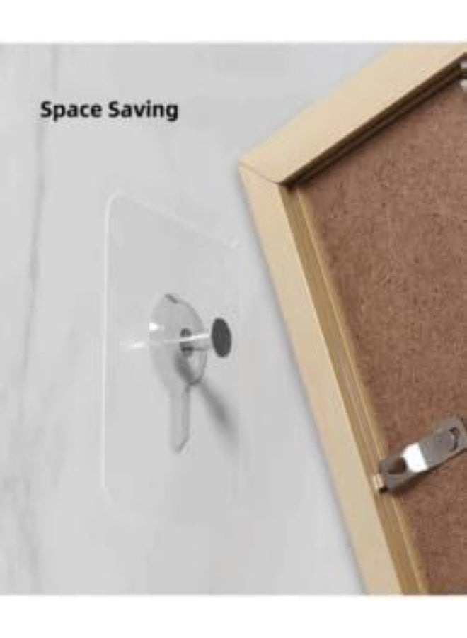 5-piece set of transparent self-adhesive hooks, an alternative to nails for hanging bathroom and kitchen utensils - Image 4