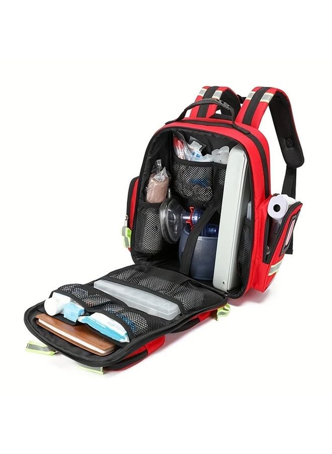 Orange Large Capacity Emergency Rescue First Aid Backpack For Outdoor Camping - Image 4