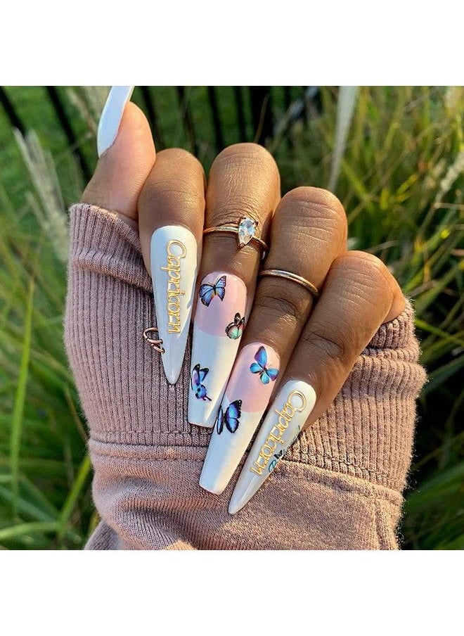 PalkSky - Nail Charms 48 Pieces Alloy Zodiac Word Message Nail Charms In 12 Styles 12 Constellations Designer Charms For Nail Art Decoration (Gold And Siliver) - Image 1