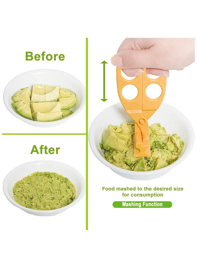 Baby Food Scissor Cutter, Multifunction Masher Grinder Chopper, Safe Food Slicer Shears with Travel Case, Supplementary Food Tool for Babies & Toddlers, BPA-Free, Portable & Easy to Clean  - Image 3