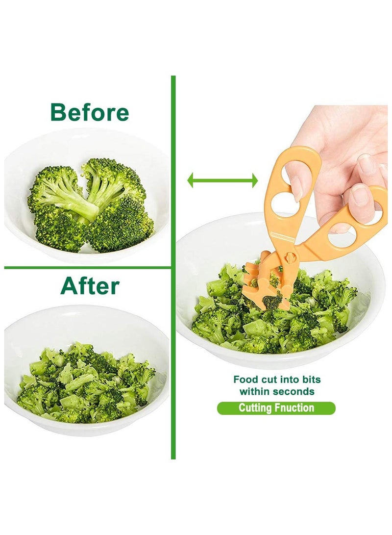 Baby Food Scissor Cutter, Multifunction Masher Grinder Chopper, Safe Food Slicer Shears with Travel Case, Supplementary Food Tool for Babies & Toddlers, BPA-Free, Portable & Easy to Clean  - Image 4