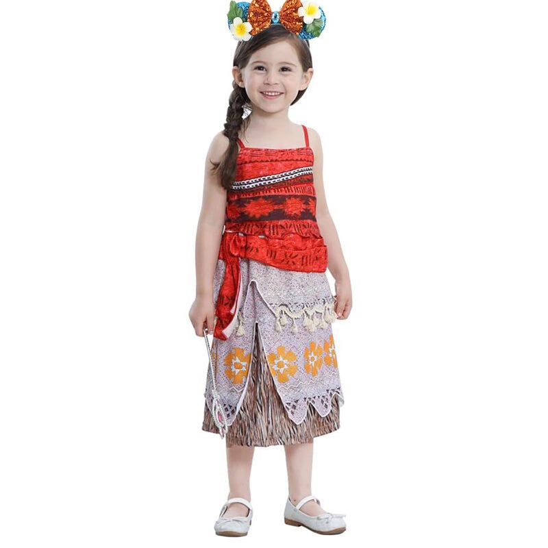 Yosbabe Girls Moana Dress Up Accessories: Headband, Necklace, Bracelet, Hair Clip - Blue - Princess Party Accessories for Girls (3-10 Years) - Image 2