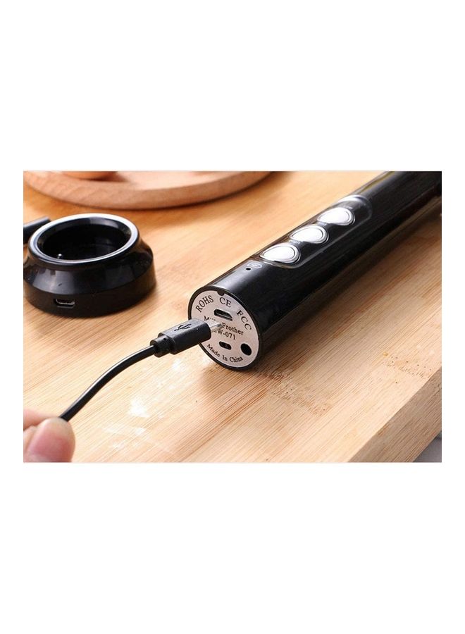 NIBEMINENT Electric Milk Frother Maker With Whisk Set Black/Silver - Image 4