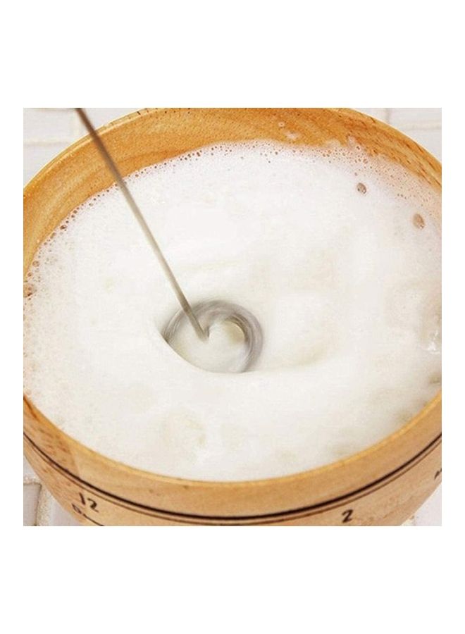 NIBEMINENT Electric Milk Frother Maker With Whisk Set Black/Silver - Image 3