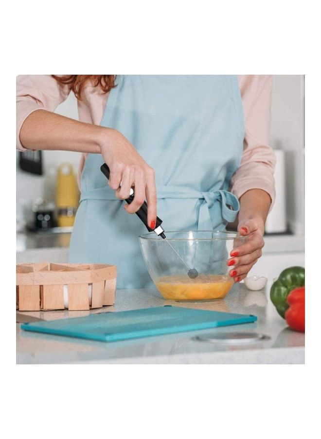 NIBEMINENT Electric Milk Frother Maker With Whisk Set Black/Silver - Image 2