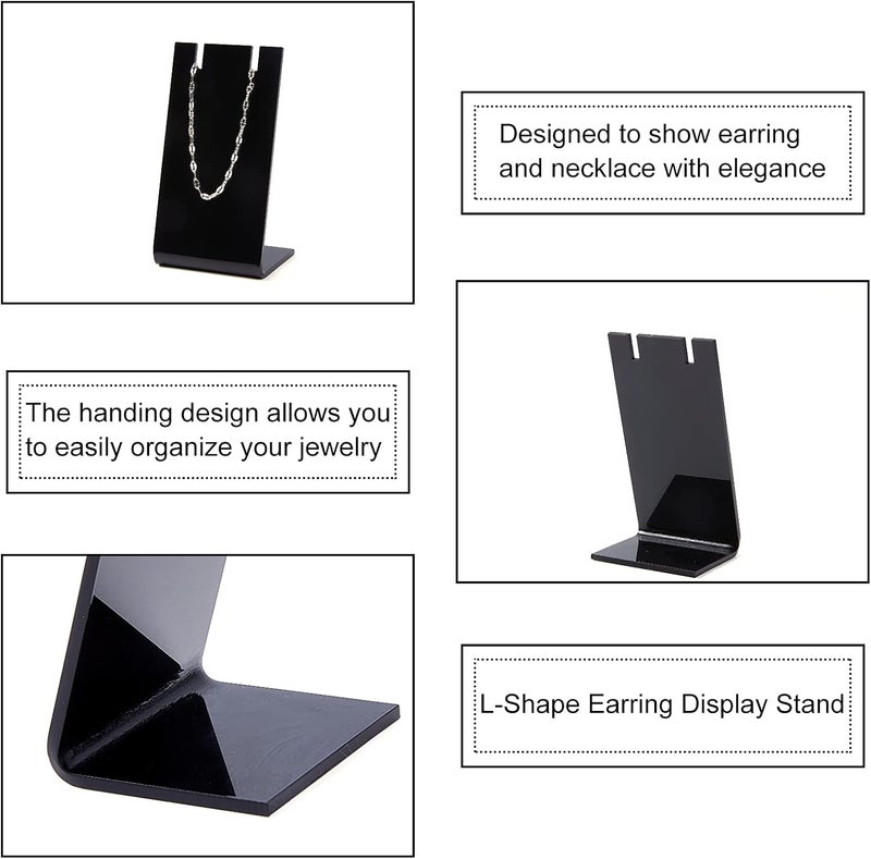 TPGP FINGERINSPIRE 6Pcs Acrylic L-shaped Earring Necklace Jewelry Display Stand Set - Image 4
