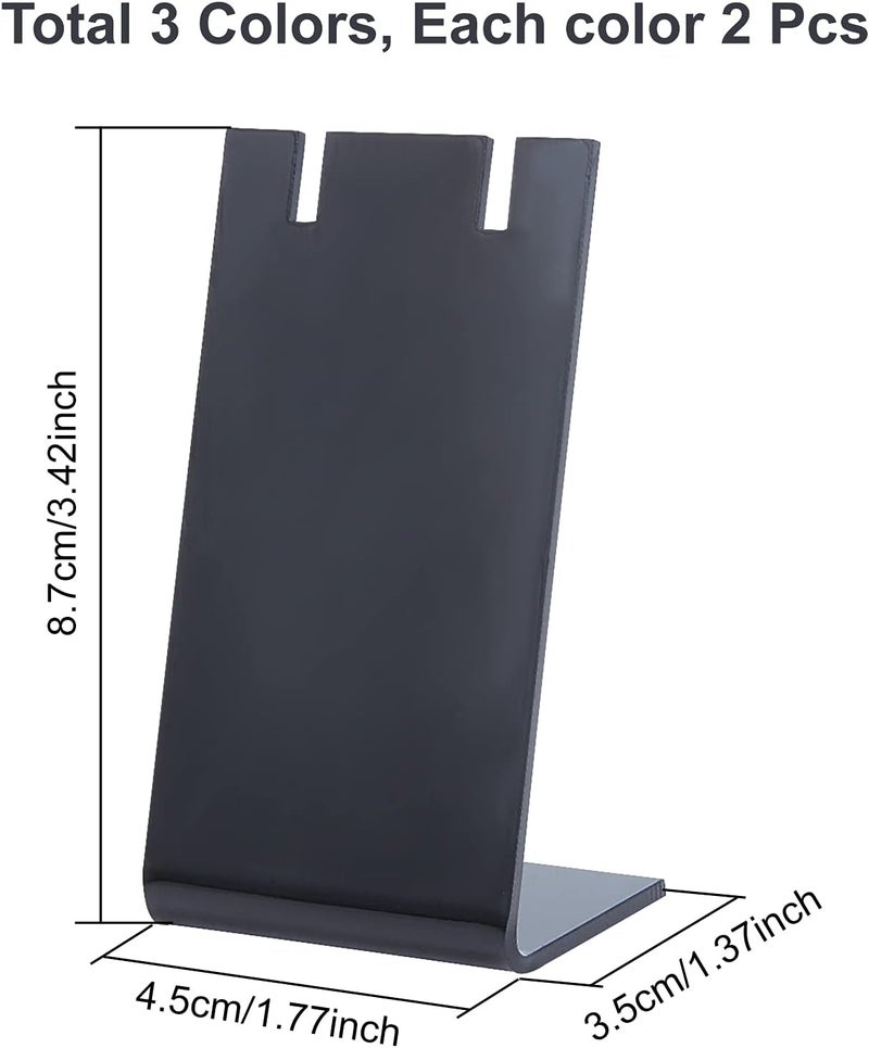 TPGP FINGERINSPIRE 6Pcs Acrylic L-shaped Earring Necklace Jewelry Display Stand Set - Image 2