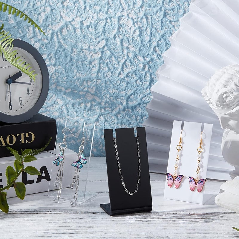 TPGP FINGERINSPIRE 6Pcs Acrylic L-shaped Earring Necklace Jewelry Display Stand Set - Image 5