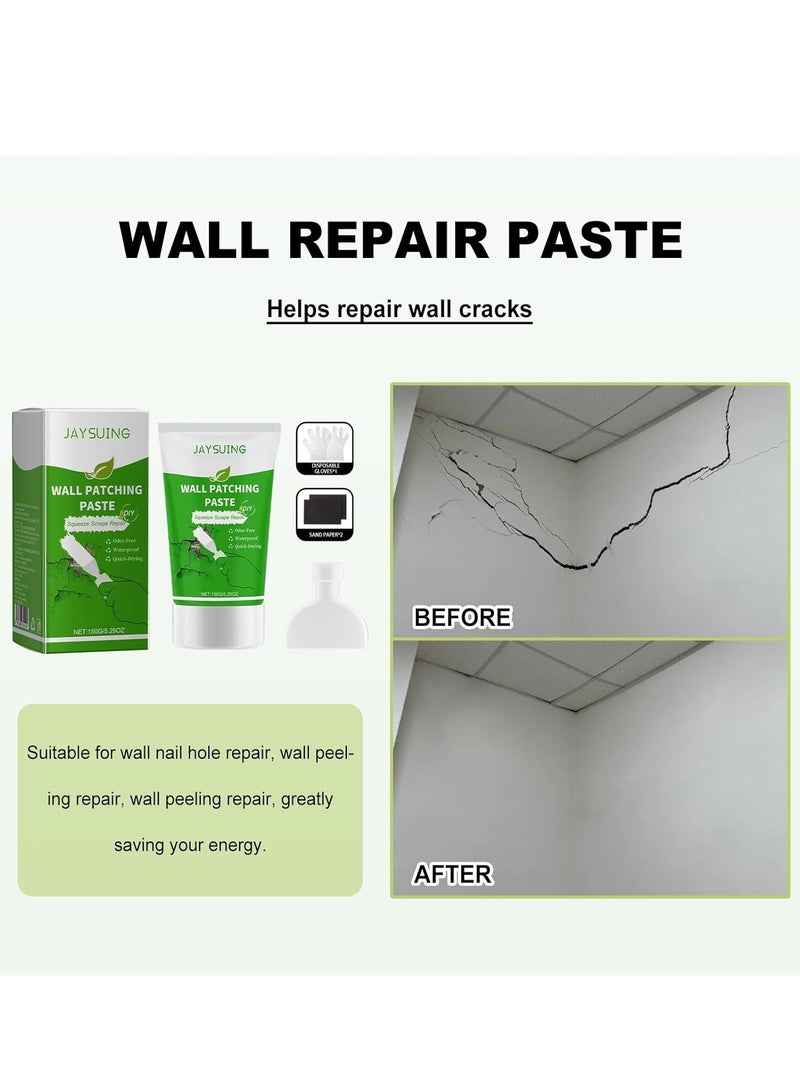 KASTWAVE Spackle Wall Repair, Drywall Patch Repair Kit, with Scraper, Drywall Hole Patch Repair Kit, Wall Surface Hole Fill Quick Solution to Fill Holes in Home Wall and Quick Repair Crack, White Repair Putty - Image 2