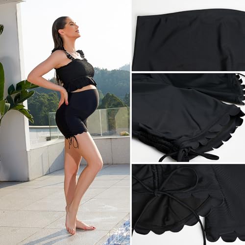 Bhome High Waisted Maternity Swim Bottom Black M - Image 5