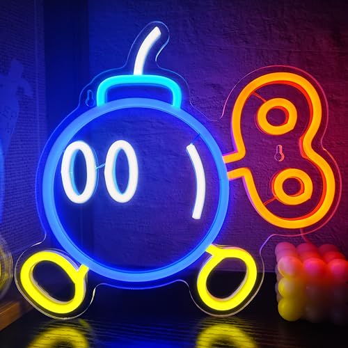 VIKLIU Gaming Neon Sign for Gamer Room DecorUSB Powered Dimmable Anime Neon Signs for Kids Bedroom Game Room Man Cave Gifts for Teens Boys Kids - Image 1