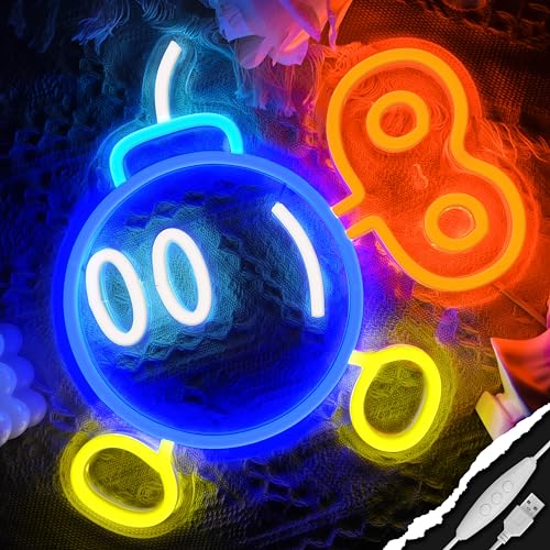 VIKLIU Gaming Neon Sign for Gamer Room DecorUSB Powered Dimmable Anime Neon Signs for Kids Bedroom Game Room Man Cave Gifts for Teens Boys Kids - Image 3