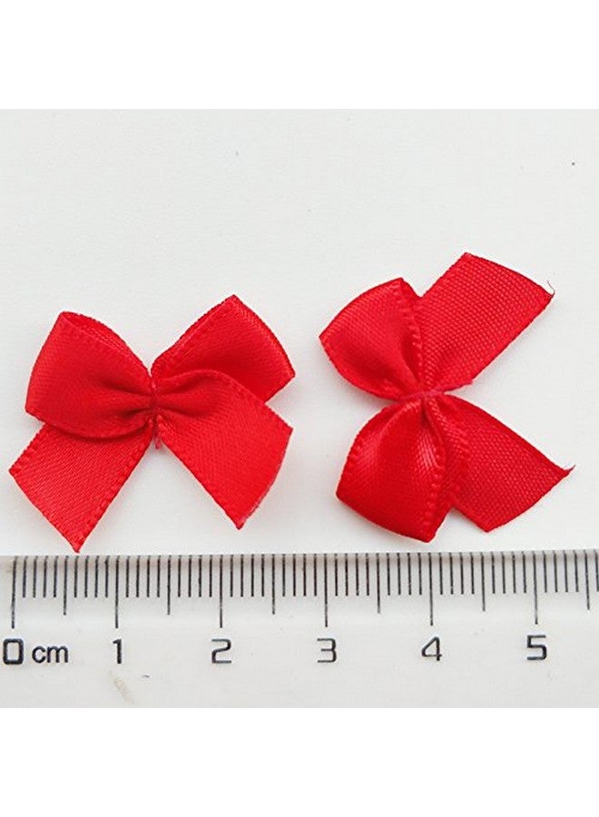 شينكو كرافت 60 قطعة من أقواس شريط الساتان الصغيرة التي يمكنك صنعها بنفسك باللون الأحمر لعيد الميلاد ديسمبر - Image 2