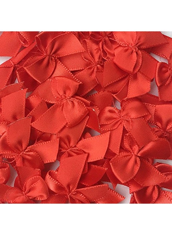 شينكو كرافت 60 قطعة من أقواس شريط الساتان الصغيرة التي يمكنك صنعها بنفسك باللون الأحمر لعيد الميلاد ديسمبر - Image 1