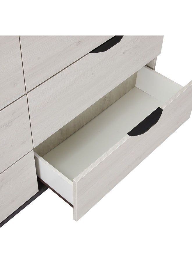 DANUBE HOME Pletora Dresser With Mirror Durable Vanity Table Dressing Makeup Desk With Storage Modern Design Bedroom Furniture L152Xw39Xh85Cm-Grey Oak  - Image 2