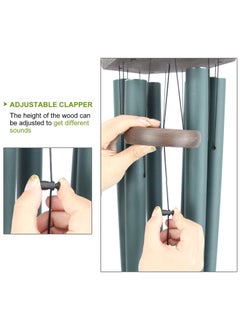 DigaNT Himalayan Melody Wind Chime Premiere Grande Series Tuned Forest Green 28 Inches Home Decoration Balcony Office Garden Decor Metal 6 Pipes Positive Vibrations  - Image 2