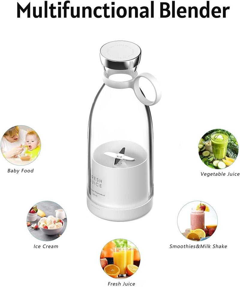 Eacam Portable Mini Fast Blender 350ml Juicer Cup with Wireless Charging 4 Blades for Smoothie Milkshake Juice Baby Food - Image 2