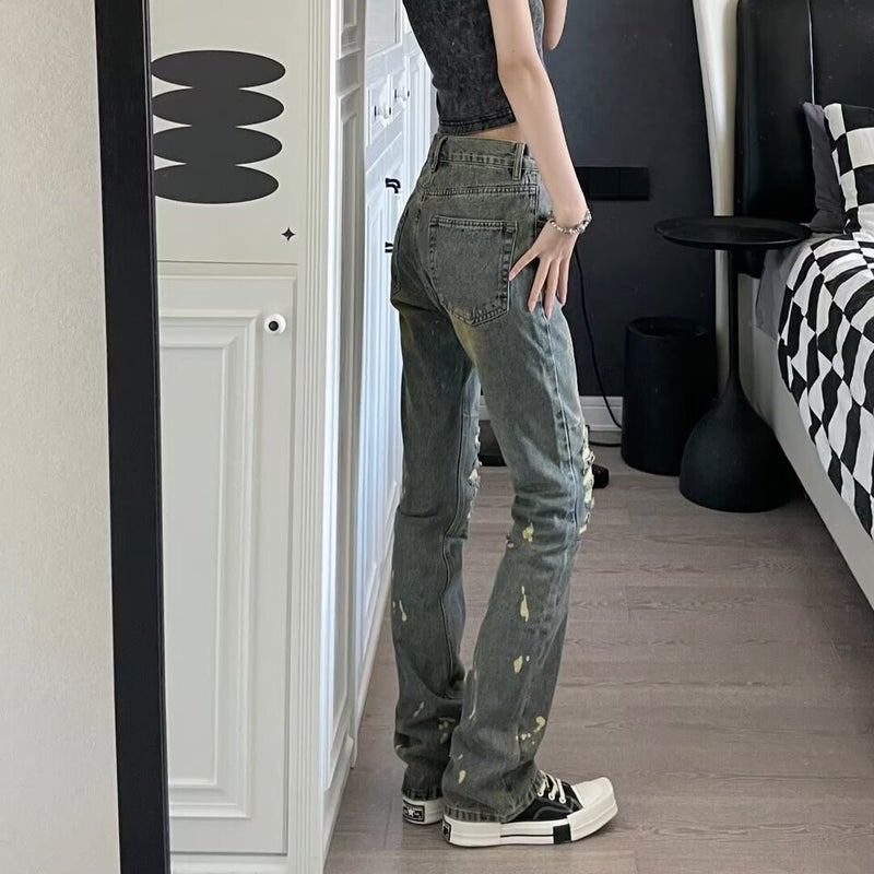 Unisex Classic Denim Jeans Loose Fit Daily Outdoor Wear - Image 4