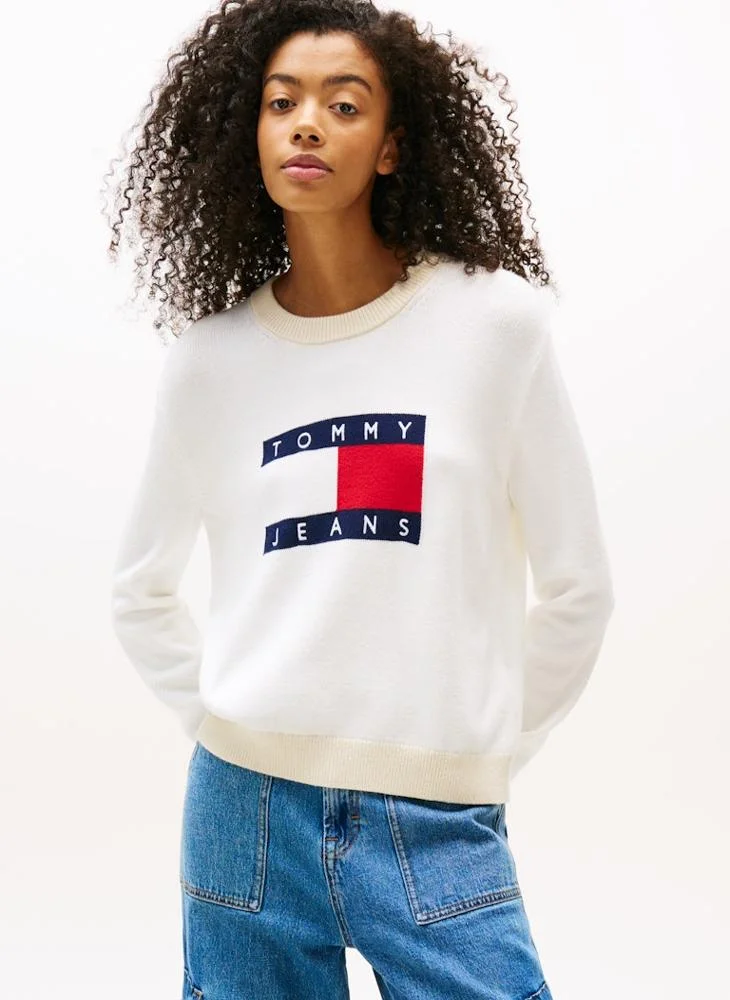 تومي جينز Logo Pullover Sweater