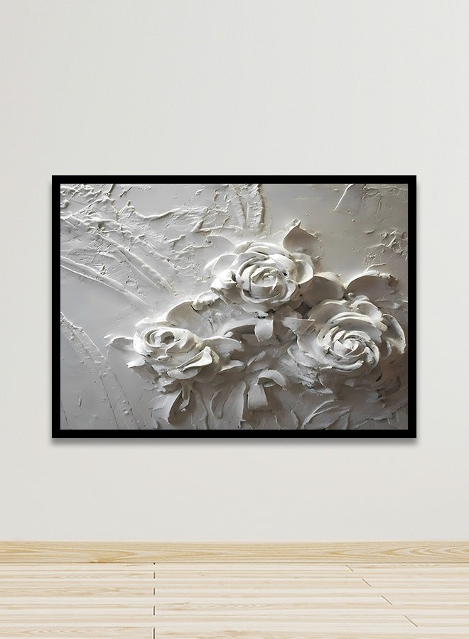 Marktna Canvas Wall Art For Wall Decoration Abstract Design With A Hollow Black Frame Size 120x80cm One Piece - Image 1