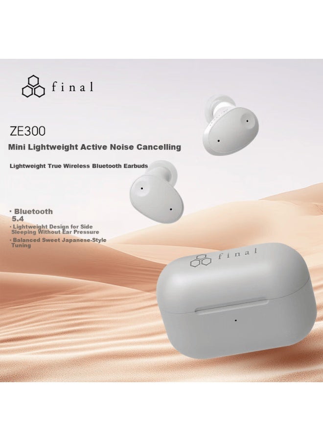 Final Ze300 True Wireless Bluetooth Earphones Anc Active Noise Cancelling Bluetooth Earphones Gray Brown - Image 1