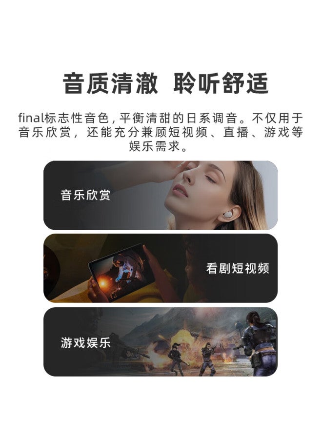 Final Ze300 True Wireless Bluetooth Earphones Anc Active Noise Cancelling Bluetooth Earphones Gray Brown - Image 3