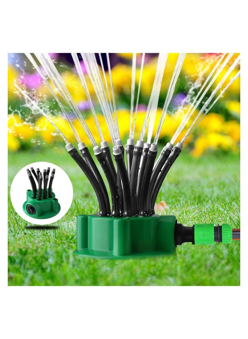 Generic Garden Sprinkler, 12 Hose Head Garden Plants Vegetable 360° Adjustable Watering Sprinkler Multi-use Lawn Irrigation System Adjustable Rotation Lawn Sprinkler for Outdoor Yard  - Image 3
