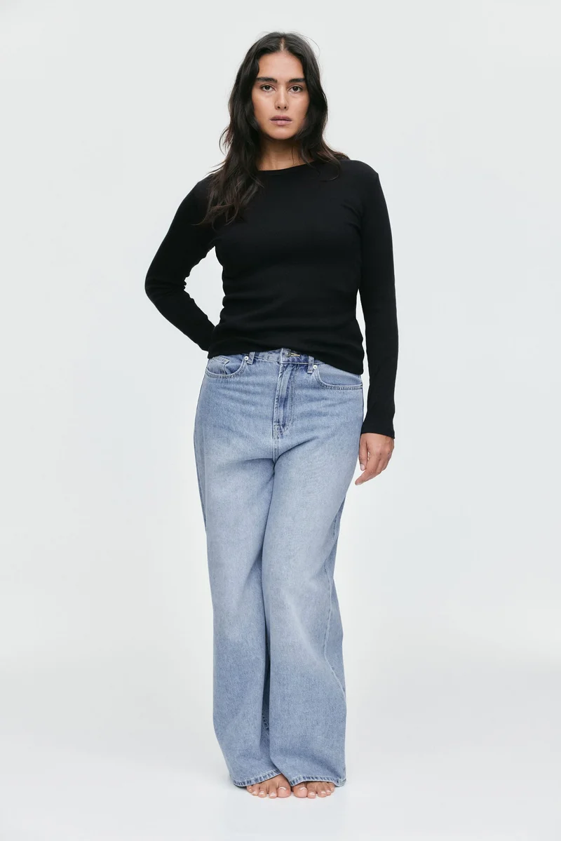 اتش اند ام Ribbed cotton top