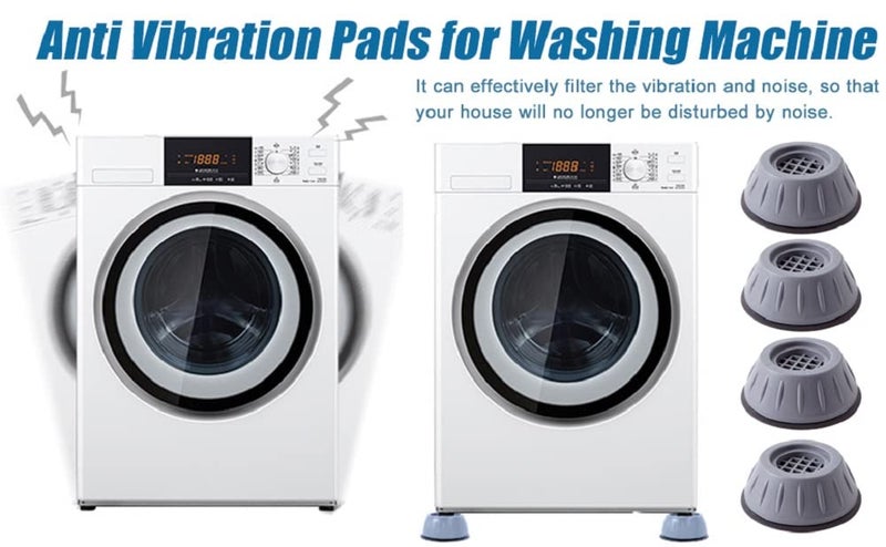 FEELING MALL FEELING MALL Anti Vibration Pad Washing Machine Base Suction Cup Feet Non Slip Heighten Shock Noise Cancelling Mat for Dryer Machine Fridge Support Protect Pedestals Furniture Lifting Base 8 Piece  - Image 2