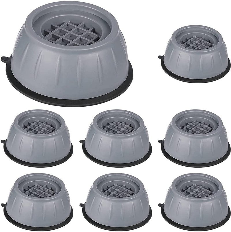 FEELING MALL FEELING MALL Anti Vibration Pad Washing Machine Base Suction Cup Feet Non Slip Heighten Shock Noise Cancelling Mat for Dryer Machine Fridge Support Protect Pedestals Furniture Lifting Base 8 Piece  - Image 1