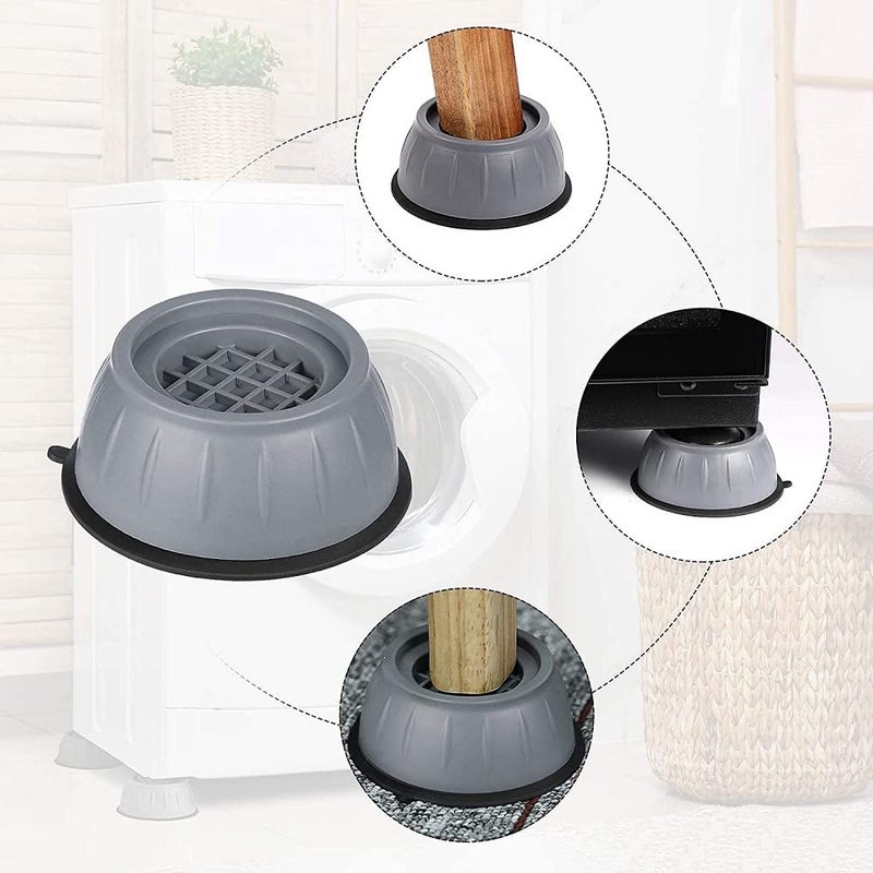 FEELING MALL FEELING MALL Anti Vibration Pad Washing Machine Base Suction Cup Feet Non Slip Heighten Shock Noise Cancelling Mat for Dryer Machine Fridge Support Protect Pedestals Furniture Lifting Base 8 Piece  - Image 4