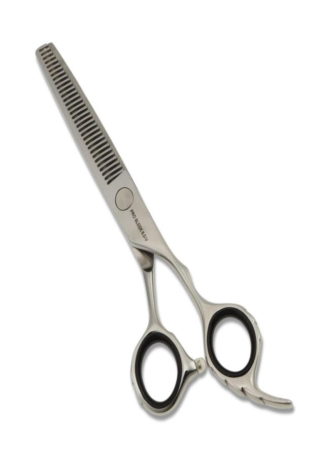 FOLELLO - Professional Hair Cutting Thinning Scissors - Stainless Steel - Barber Hair Cutting Trimming Razor Edge Teeth Blending Scissor 6" (32 TOOTH) - Adjustment Ball bearing Screw - Image 1