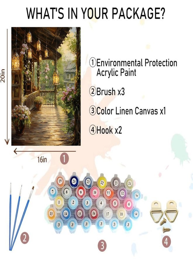 xackcme Landscape Paint by Numbers for Adults-Scenery Paint by Number on Canvas Without Frame,DIY Oil Painting for Gift Home Wall Decor(16x20inch) - Image 2