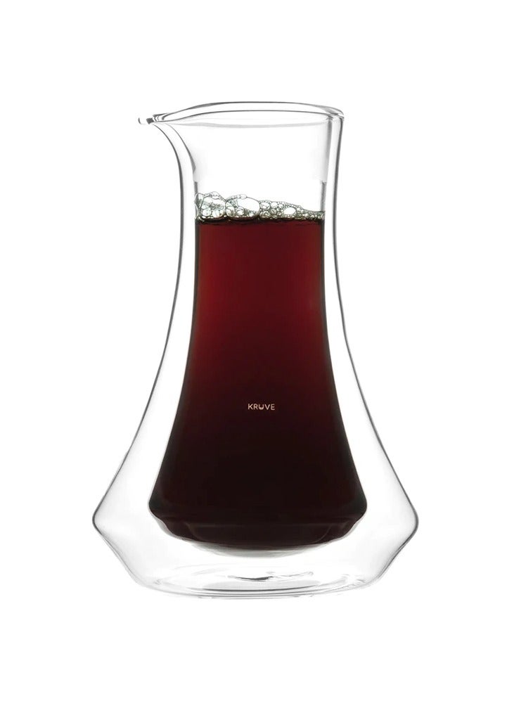 Kruve Evoke Coffee Carafe, Double-Walled Hand-Blown Borosilicate Glass, Precision Pouring - 600ml - Image 1