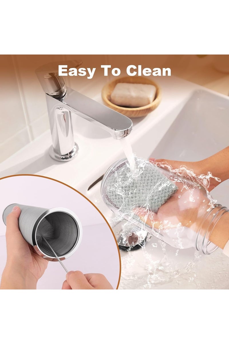 عربست ماكينة تحضير القهوة الباردة، إبريق ماسون سعة 64 أونصة مع فلتر من الفولاذ المقاوم للصدأ، غطاء بمقبض فوهة الصب، إبريق زجاجي متين محكم الغلق ومضاد للتسرب للقهوة المثلجة والشاي والليمون. - Image 4