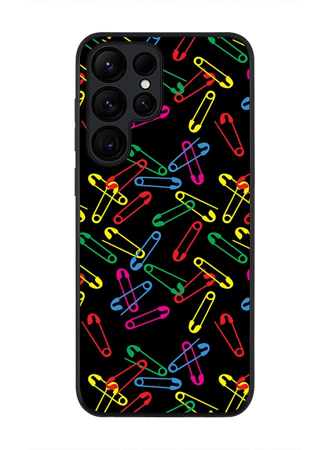 Stylizedd For Samsung Galaxy S25 Ultra 5G Case,Slim fit Camera Protection, Shockproof Thin Phone cover  - Safety Pins - Image 1