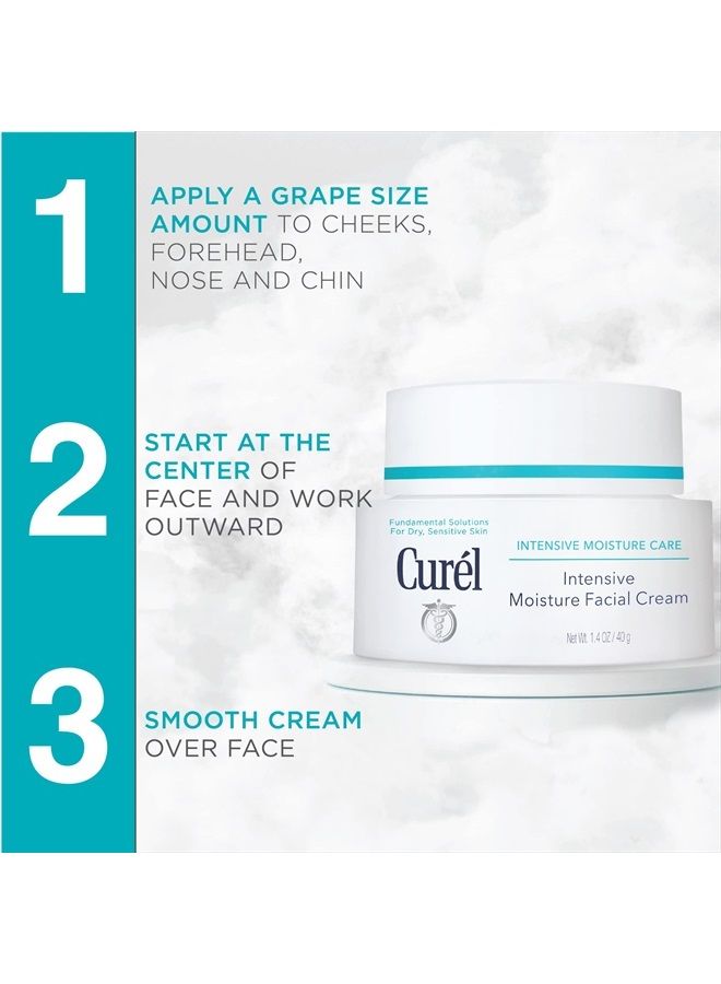 Curel كريم مرطب للوجه مكثف للعناية بالبشرة اليابانية، لوشن للوجه للبشرة الجافة إلى الجافة جداً الحساسة، للنساء والرجال، خالي من العطور ومضاد للتجاعيد، 1.4 أونصة - Image 5