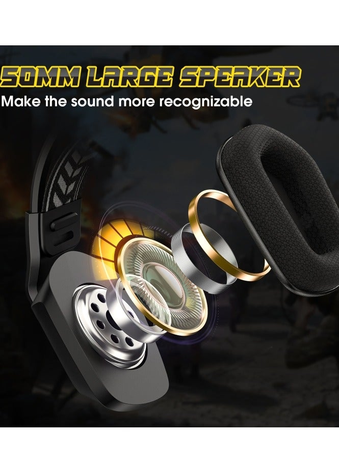 ONIKUMA X13 RGB Colorful Lighting Wired Gaming Headset with Microphone Length:2.2m Black - Image 4