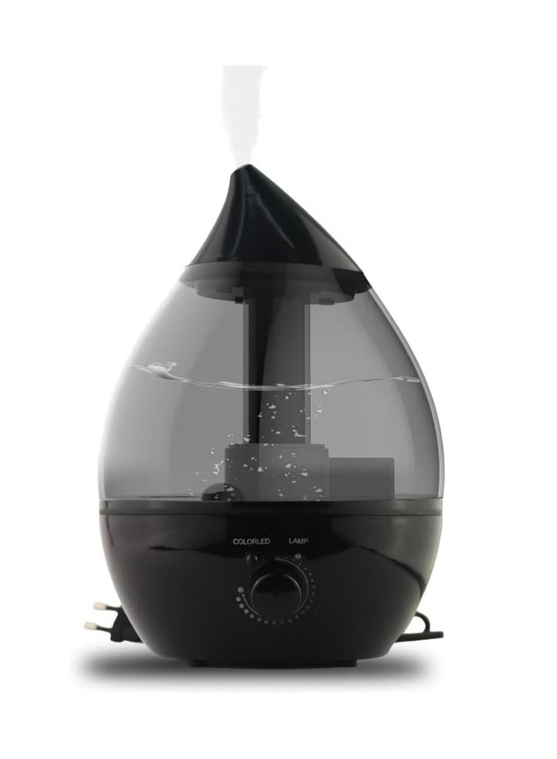 2.6L Room Humidifier/Aromatherapy Diffuser, Ultra Quiet Nozzle, Auto Shut-Off (Black)