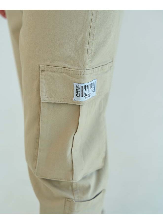 NAS Trends - basic-unisex-cargo-pants-beige-1 - Image 1