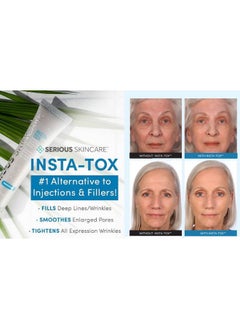 Serious Skincare Serious Skincare - Instant Line, Wrinkle and Pore Filler for Face - Skin Tightening - INSTA-TOX Wrinkle Smoothing Serum .75 Fl Oz and A Primer Face Makeup Pore Minimizer - 2 Fl Oz. - Women and Men  - Image 4