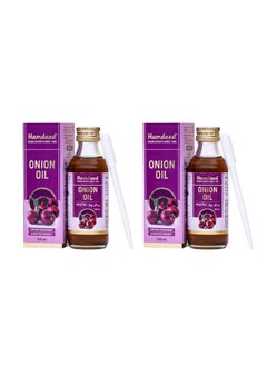 Hamdard Onion Oil | 100 Ml | All-Natural Hair Oil | Helps To Nourish Hair Follicles And Manages Breakage | Promotes Overall Well-Being | Helps Support Digestive Health | Pack Of 2  - Image 1