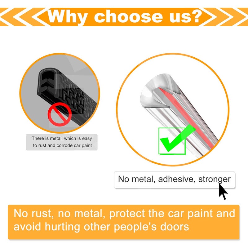 Eytool Clear Door Edge Guards for Cars,Car Door Protector with U Adhesive Edge Protective Trim Ding Protector Fit for Most Car (Clear, 32.8FT) - Image 3