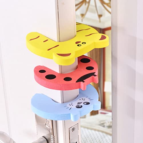 KPNG 4 PCS Different Cartoon Animal Cushion Children Safety Foam Door Stopper Childproof Door Stoppers Curve Shaped Door Stopper (Random, 4) - Image 2