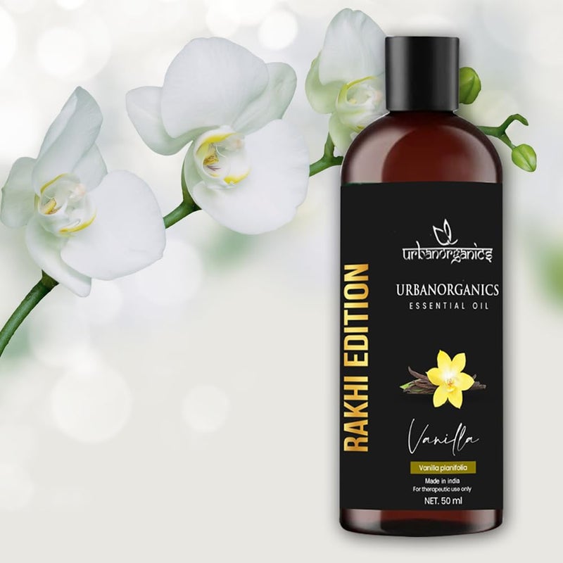 Urbanorganics Urbanorganics Luxurious Rakhi Combo I 100 Pure  Natural Essential Oil 50 ml with Beautiful Rakhi I Best Rakhi Gift for Brother Sister I Healthy Glowing Skin Vanilla  - Image 5