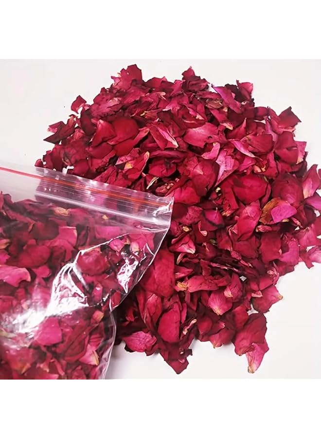 The Bros 20 grams Premium Natural Dried Red Rose Petals - Perfect for Weddings, Valentines Day Surprise, Confetti, Candle & Soap Making, DIY Crafts, Home Décor, Aromatherapy, Floral Arrangements - Image 1